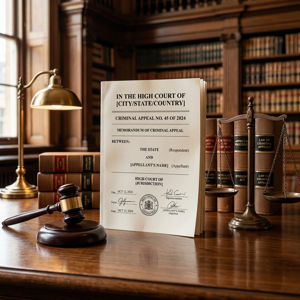 Criminal Appeal in the High Court: Procedure, Documents and Limitation Period (2026 Guide)